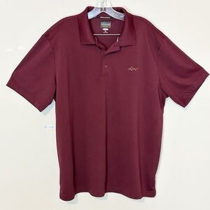 Greg Norman Burgundy Tasso Elba Men’s Performance Polo Short - size XL